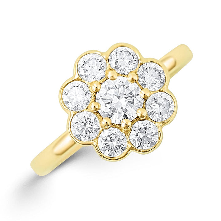 MAYVEDA Rings Bloom 18ct Gold Flower Ring Mayveda Jewellery