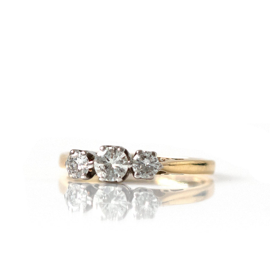 1930s Ring Vintage 1930s 18ct Gold 0.42ct Diamond Ring Mayveda Jewellery