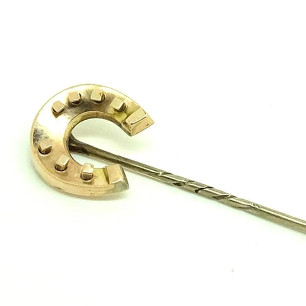 Gold Horse Shoe Tie shops Pin