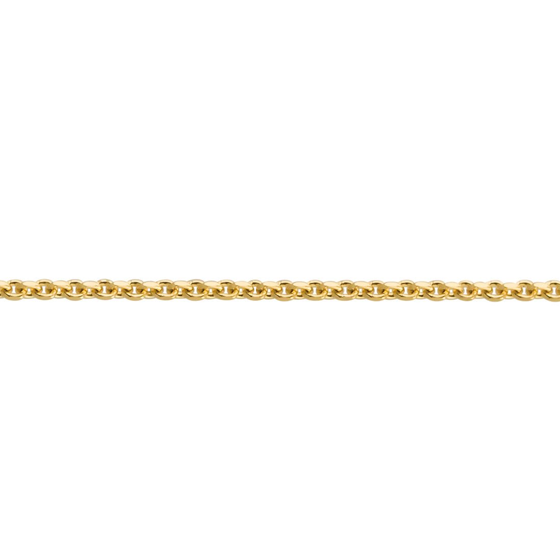14ct Yellow Gold Diamond Cut Flat Cable Chain, view 3