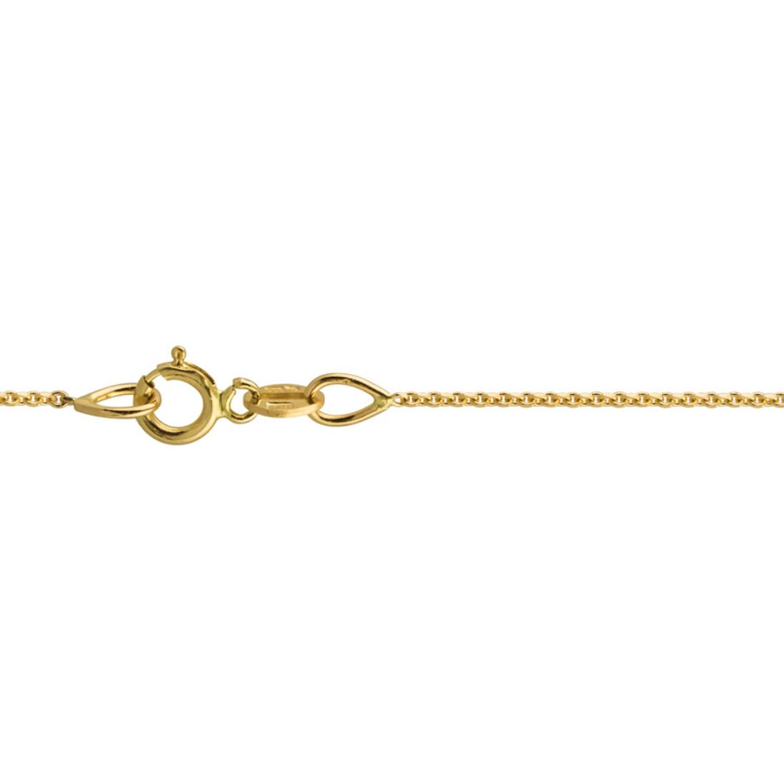 14ct Yellow Gold Diamond Cut Flat Cable Chain