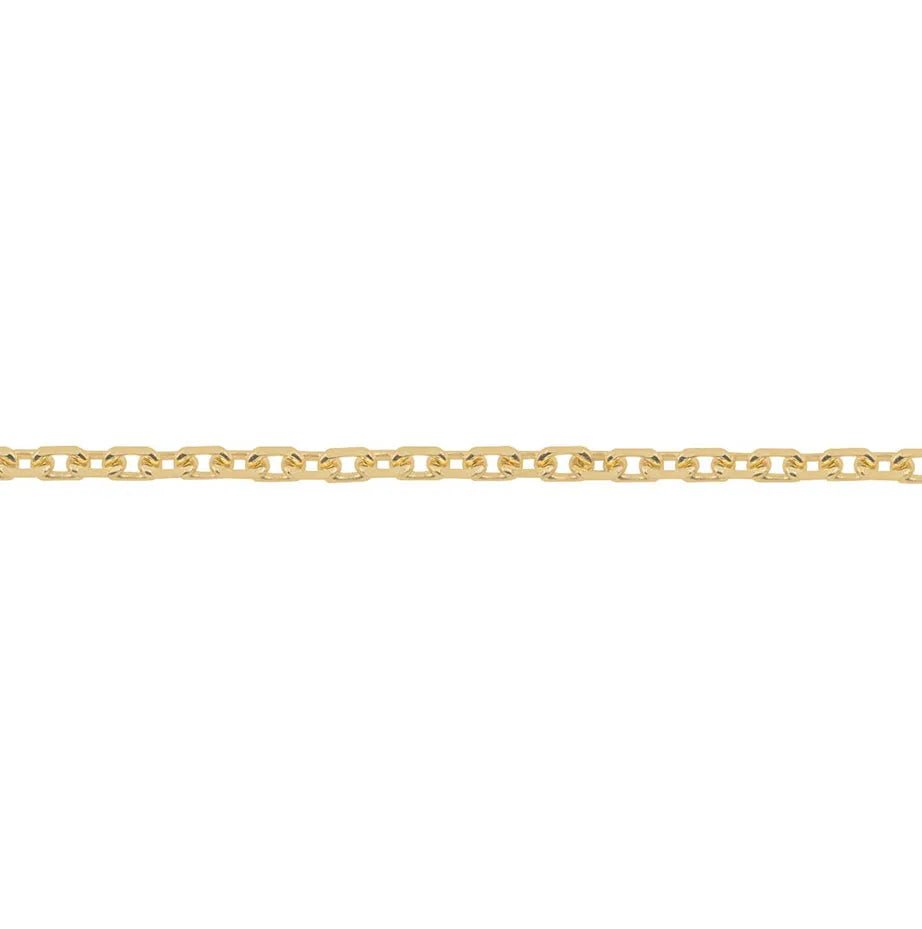 18ct Gold Diamond Cut Trace Chain, view 3