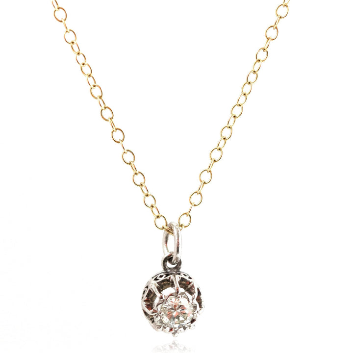 1970s Necklaces Vintage 1970s 18ct Gold 0.36ct Diamond Pendant Necklace Mayveda Jewellery
