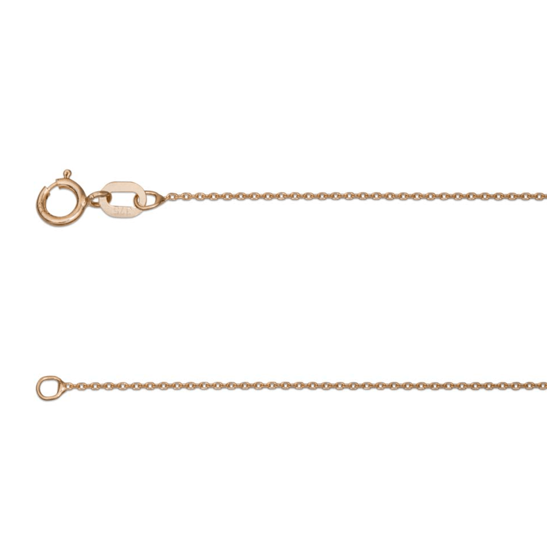 18 Inch 9K Gold Fine Belcher Chain, view 4