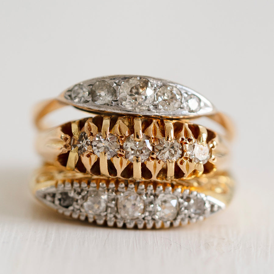 Antique Edwardian 0.25ct Diamond 18ct Gold Ring