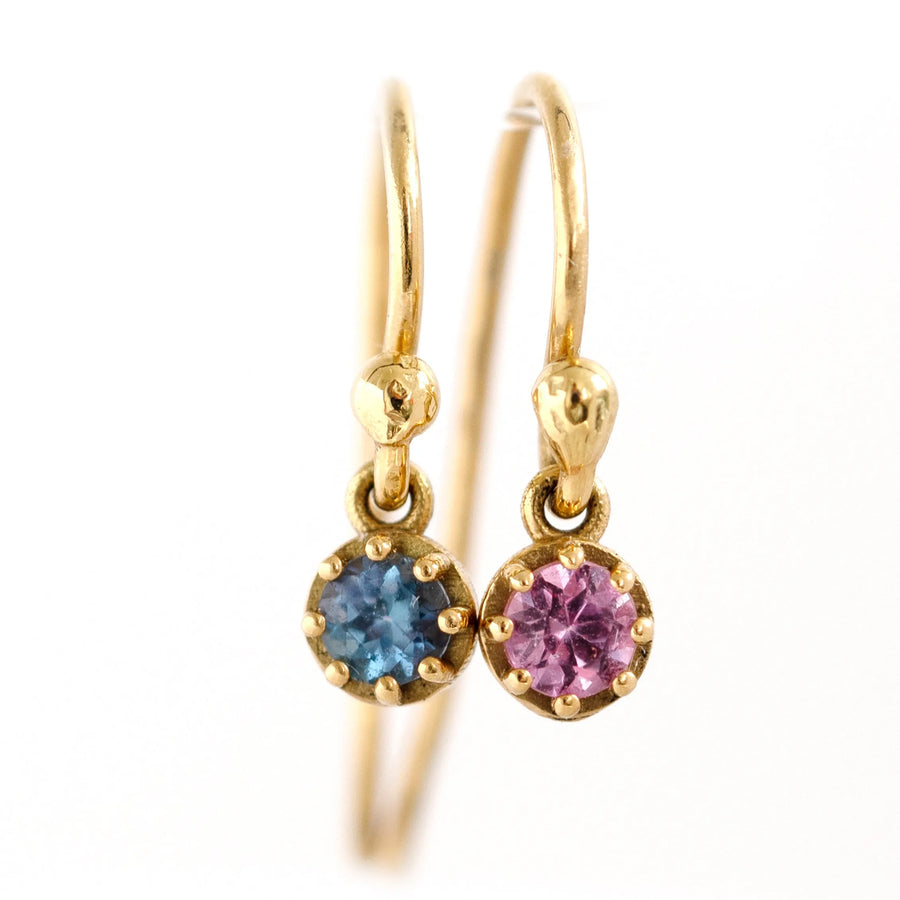 Bloom 18ct Sapphire Tanzanite Earrings - Mayveda Jewelry