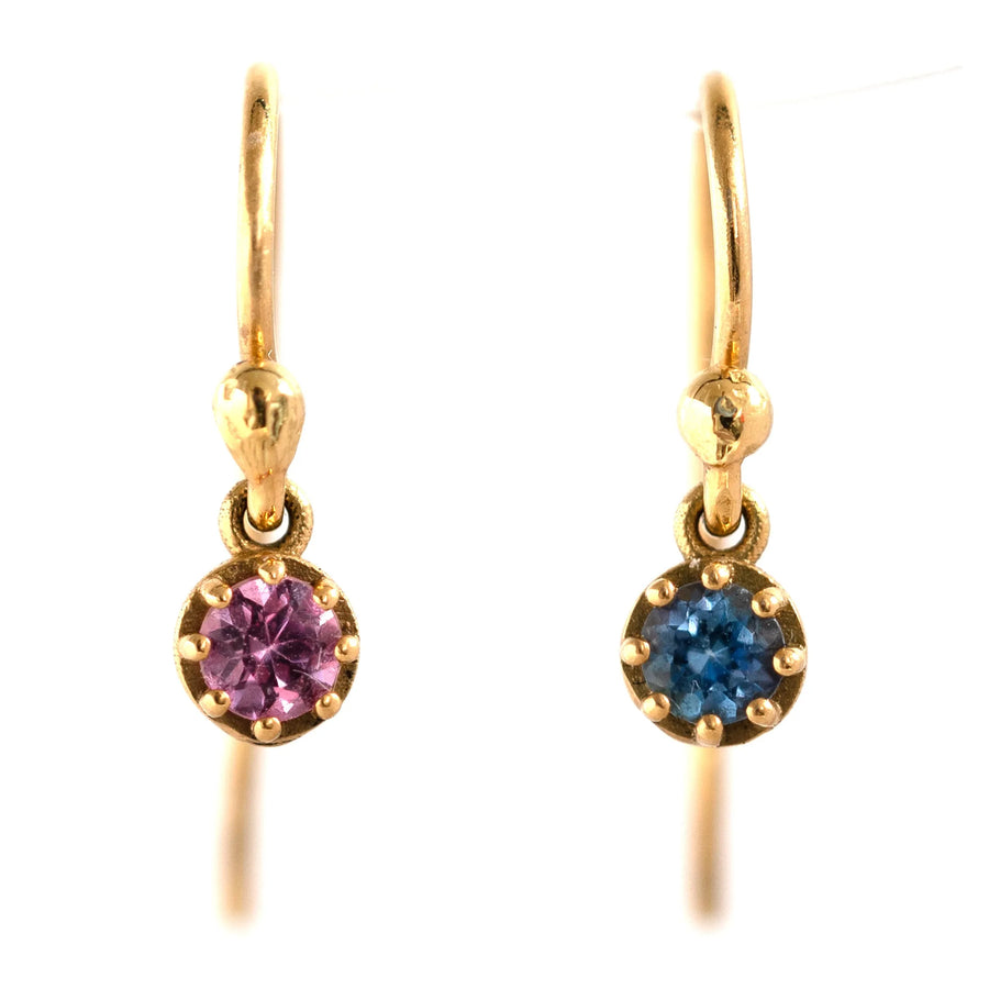 Bloom 18ct Sapphire Tanzanite Earrings - Mayveda Jewelry