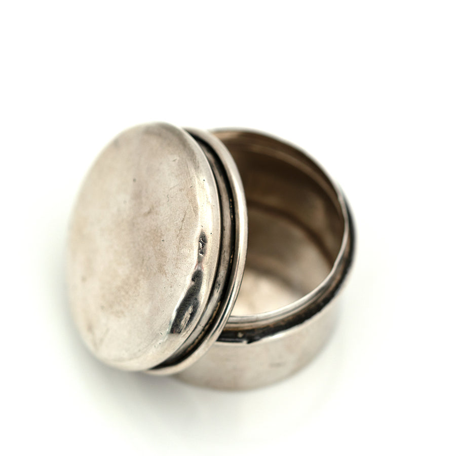 Antique 1905 Sterling Silver Vanity Pot - Mayveda Jewelry