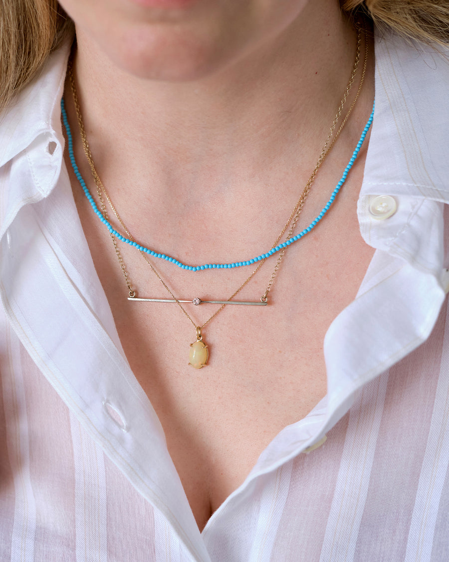 Opal 14ct Gold Necklace