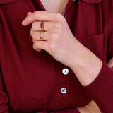 Antique 1895 18ct Gold Ruby Diamond Gypsy Ring