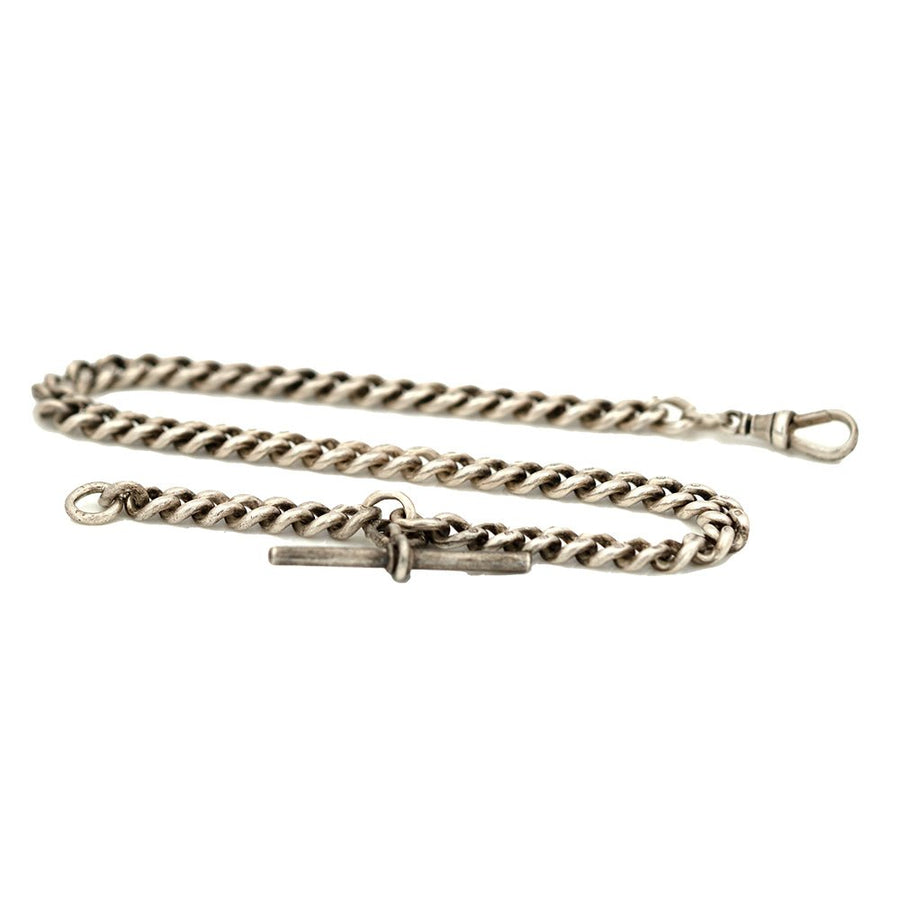 Antique 1905 Sterling Silver Albert Pocket Watch Chain Bracelet