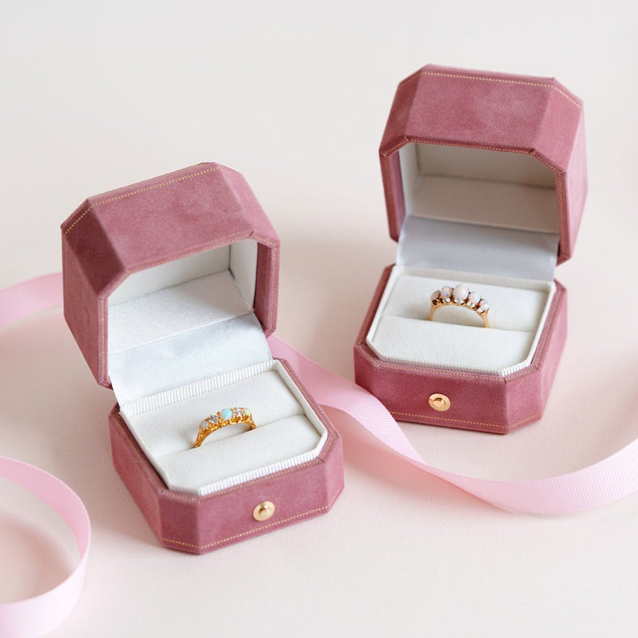 Antique 1915 Opal and Diamond 18ct Gold Ring