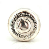 Antique 1916 Silver and Glass Vanity Pot