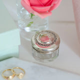Antique 1916 Silver and Glass Vanity Pot