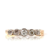 Antique 1920s Five Stone 18ct Gold Platinum 0.25ct Diamond Ring