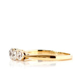 Antique 1920s Five Stone 18ct Gold Platinum 0.25ct Diamond Ring