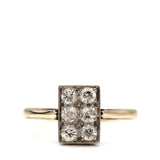 Antique Art Deco Rectangular Diamond 18ct Gold Ring
