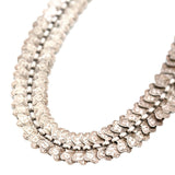 Antique c.1880s Victorian Silver Scalloped Collar Necklace