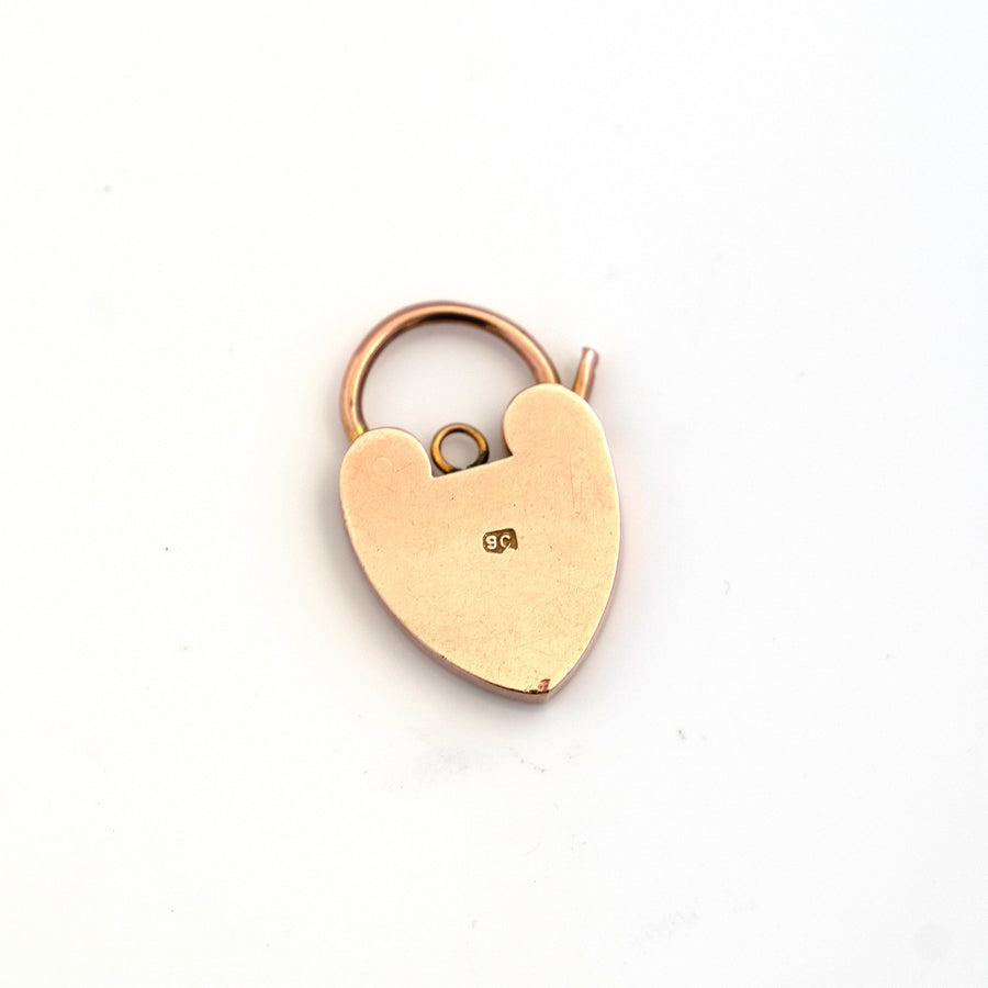 Antique c.1900s 9ct Rose Gold Padlock Necklace