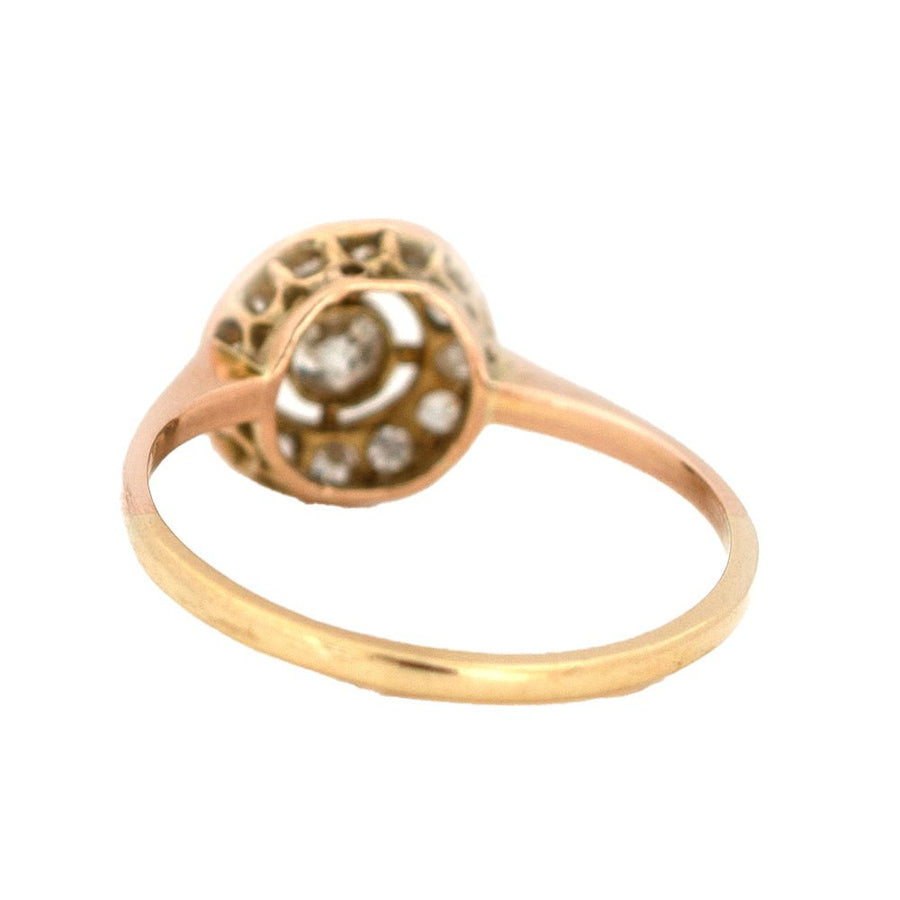 Antique c.1920s 14ct Gold Diamond Target Ring