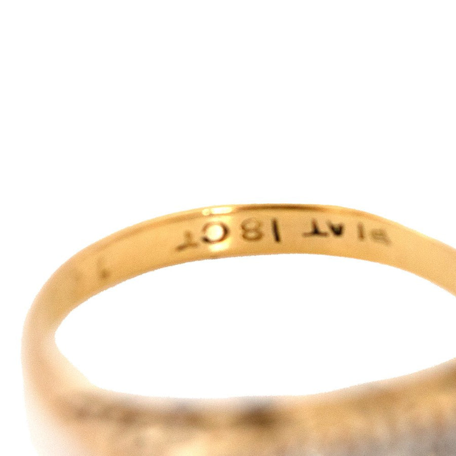 Antique Diamond Five - Stone 18ct Gold Platinum Ring