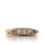 Antique Diamond Five - Stone 18ct Gold Platinum Ring