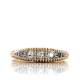 Antique Diamond Five - Stone 18ct Gold Platinum Ring