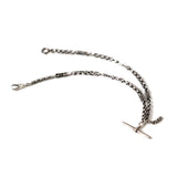 Antique Double Albert Watch Silver Chain