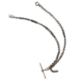Antique Double Albert Watch Silver Chain