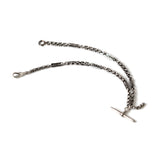 Antique Double Albert Watch Silver Chain