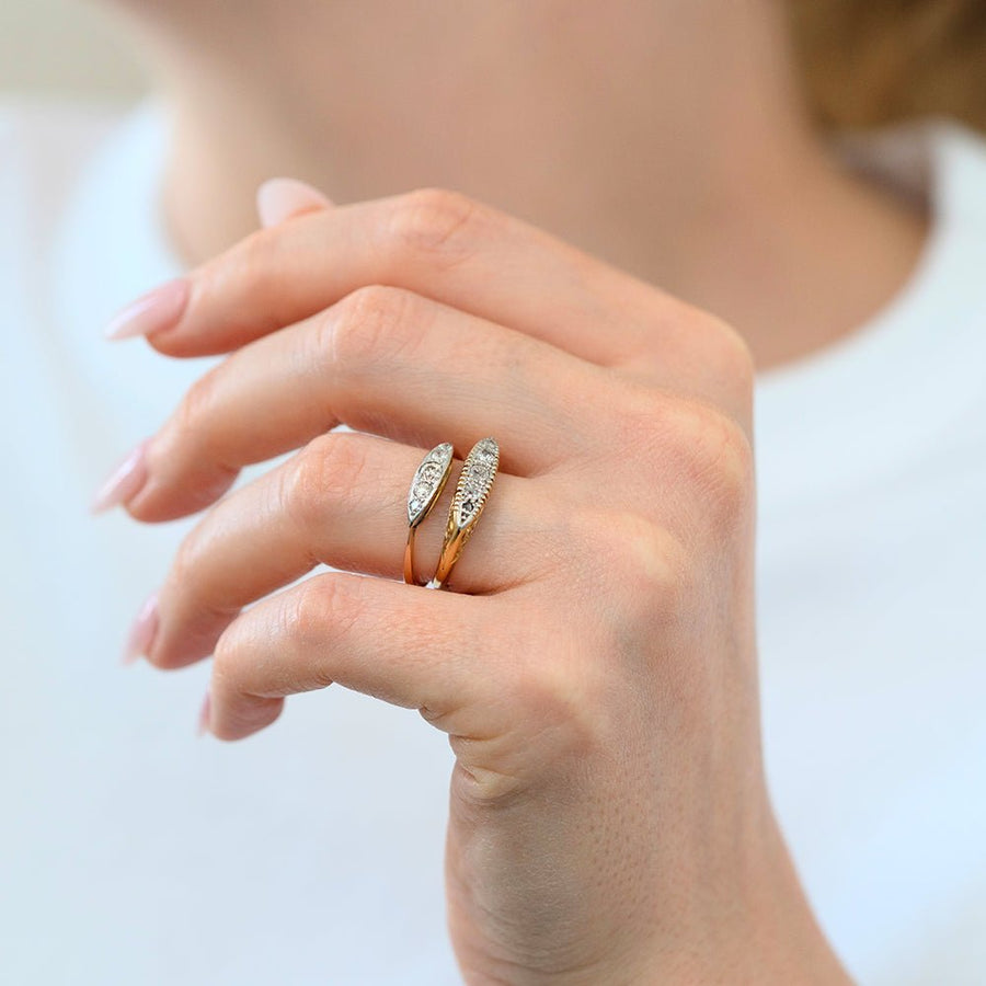 Antique Edwardian 0.25ct Diamond 18ct Gold Ring