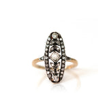 Antique Edwardian Platinum 18ct Gold Diamond Ring