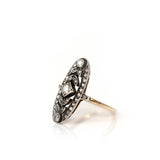 Antique Edwardian Platinum 18ct Gold Diamond Ring