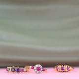 Antique Edwardian Ruby Diamond 18ct Gold Ring