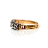 Antique Georgian Double Row Diamond 18ct Gold Ring