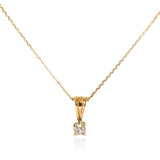 Antique Victorian 0.15ct Diamond 18ct Gold Necklace