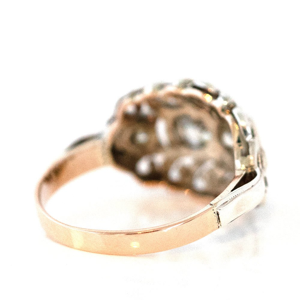 Victorian 0.70 Carat Old European and Old Mine Cut Diamond 14K Gold Antique Engagement Ring, view 8