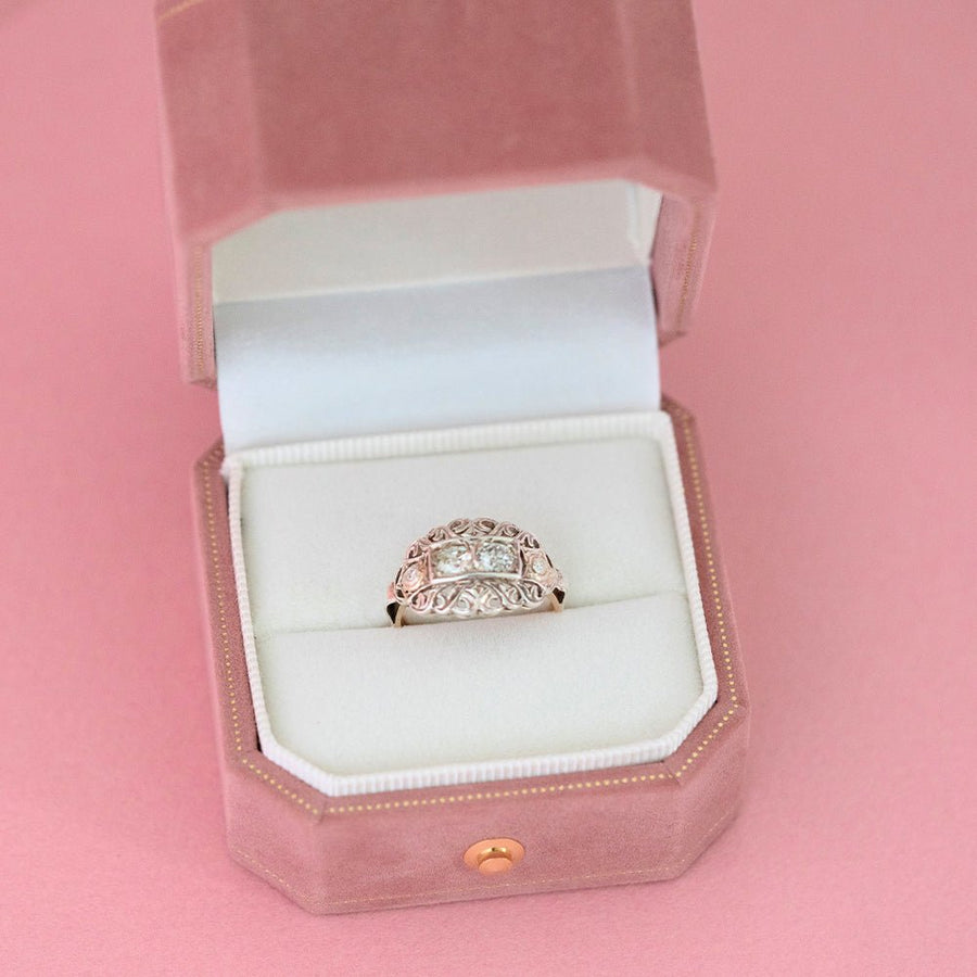 Antique Victorian 0.70ct Diamond 14ct Gold Ring