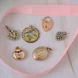 Antique Victorian 1880s Paste Heart Necklace