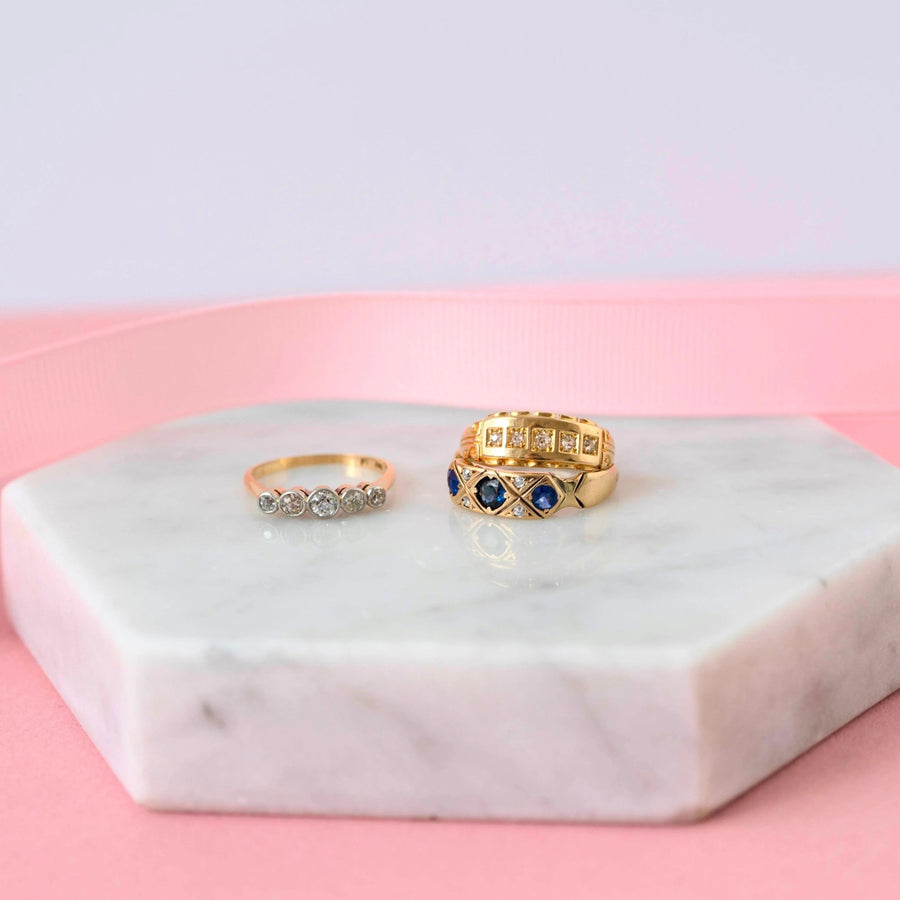 Antique Victorian 18ct Yellow Gold Diamond Ring