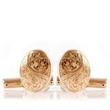 Antique Victorian 1901 9ct Gold Engraved Cufflinks