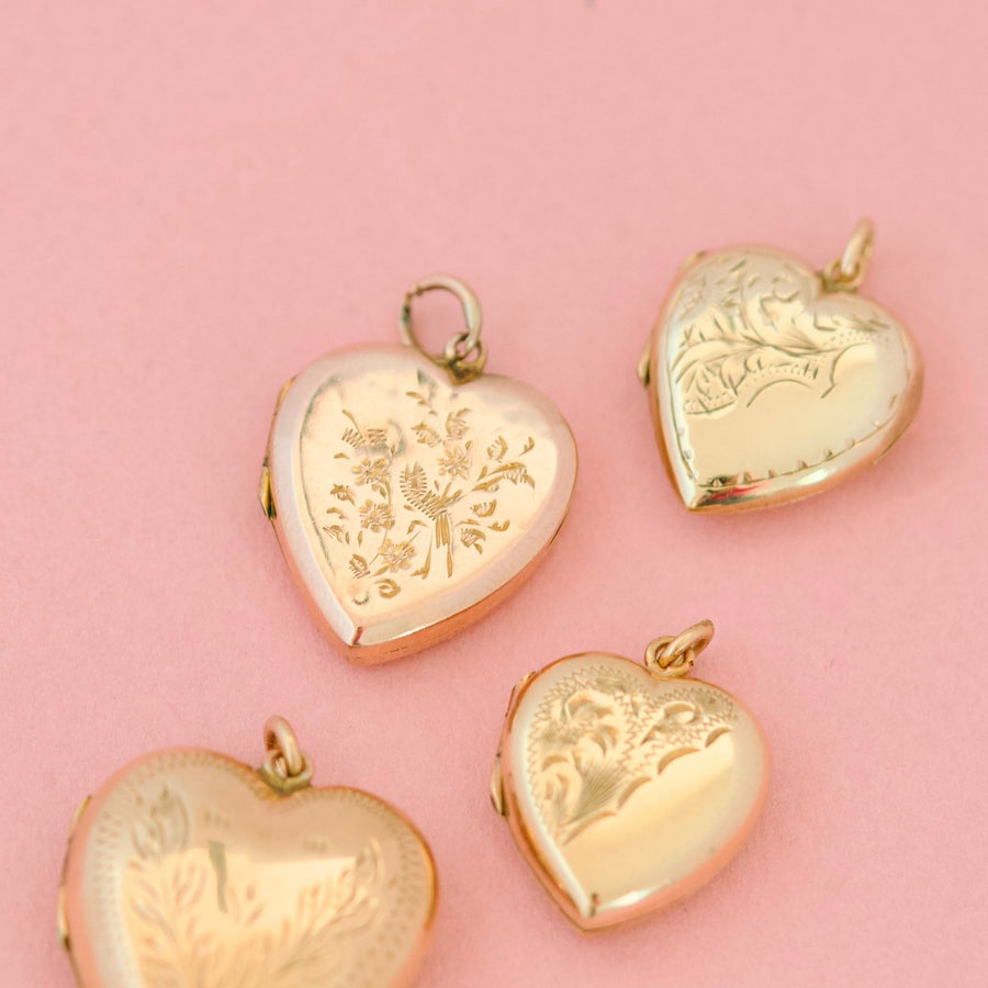 Antique Victorian 9ct Gold Heart Locket Necklace