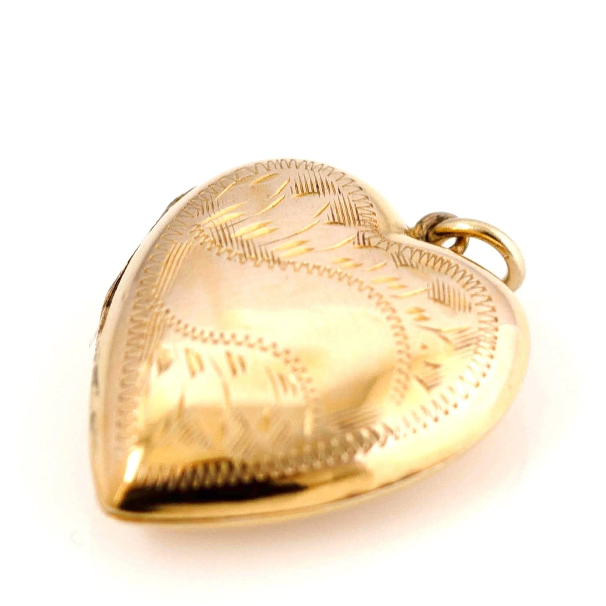 Antiguo Collar de Oro de 9 Quilates Victoriano con Colgante de Corazón, view 3