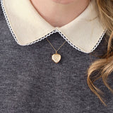Antique Victorian 9ct Gold Heart Locket Necklace