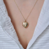 Antique Victorian 9ct Gold Heart Locket Necklace