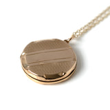 Antique Victorian 9ct Gold Round Locket Necklace