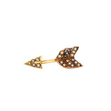 Antique Victorian 9ct Gold Seed Pearl Arrow Pin Brooch