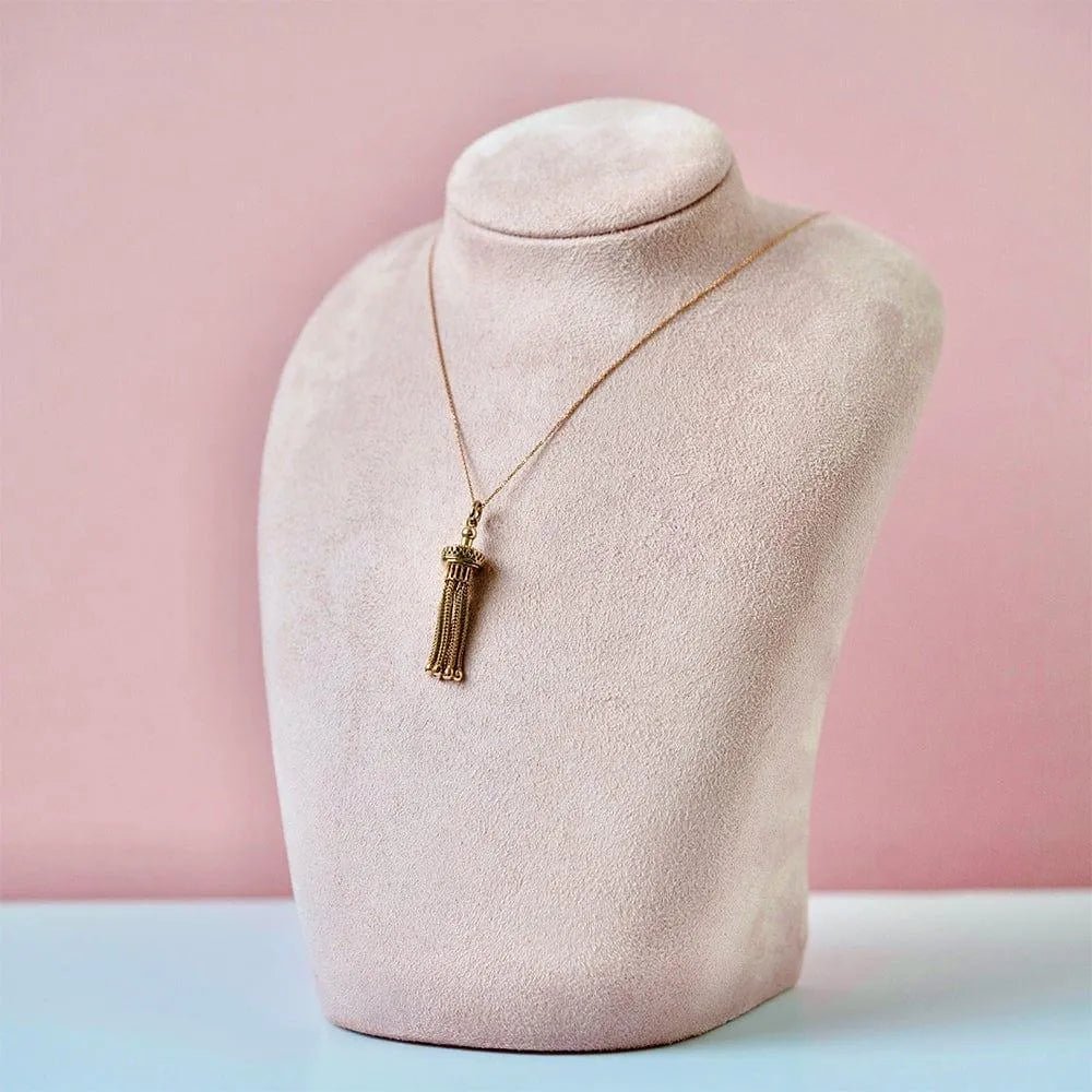 Antique Victorian 9ct Gold Tassel Necklace, view 3