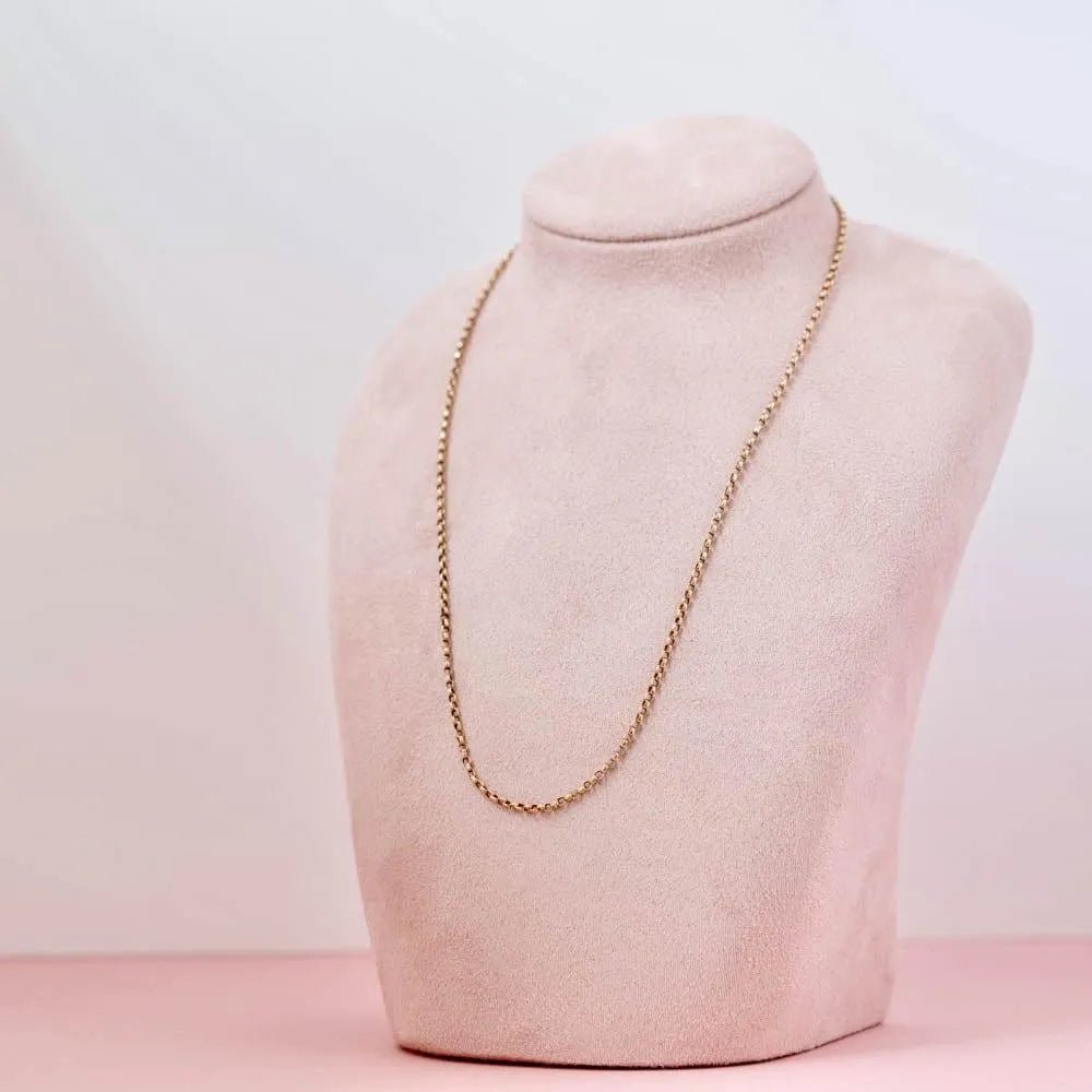 Antique Victorian 9ct Rose Gold Belcher Chain Necklace, view 2