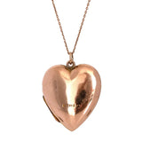Antique Victorian 9ct Rose Gold Heart Locket Necklace